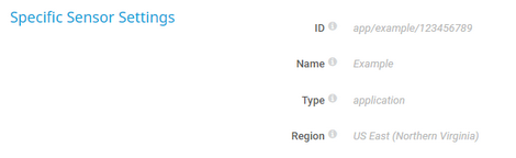 Specific Sensor Settings