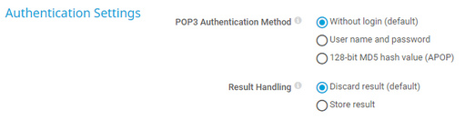 Authentication Settings Authentication Settings
